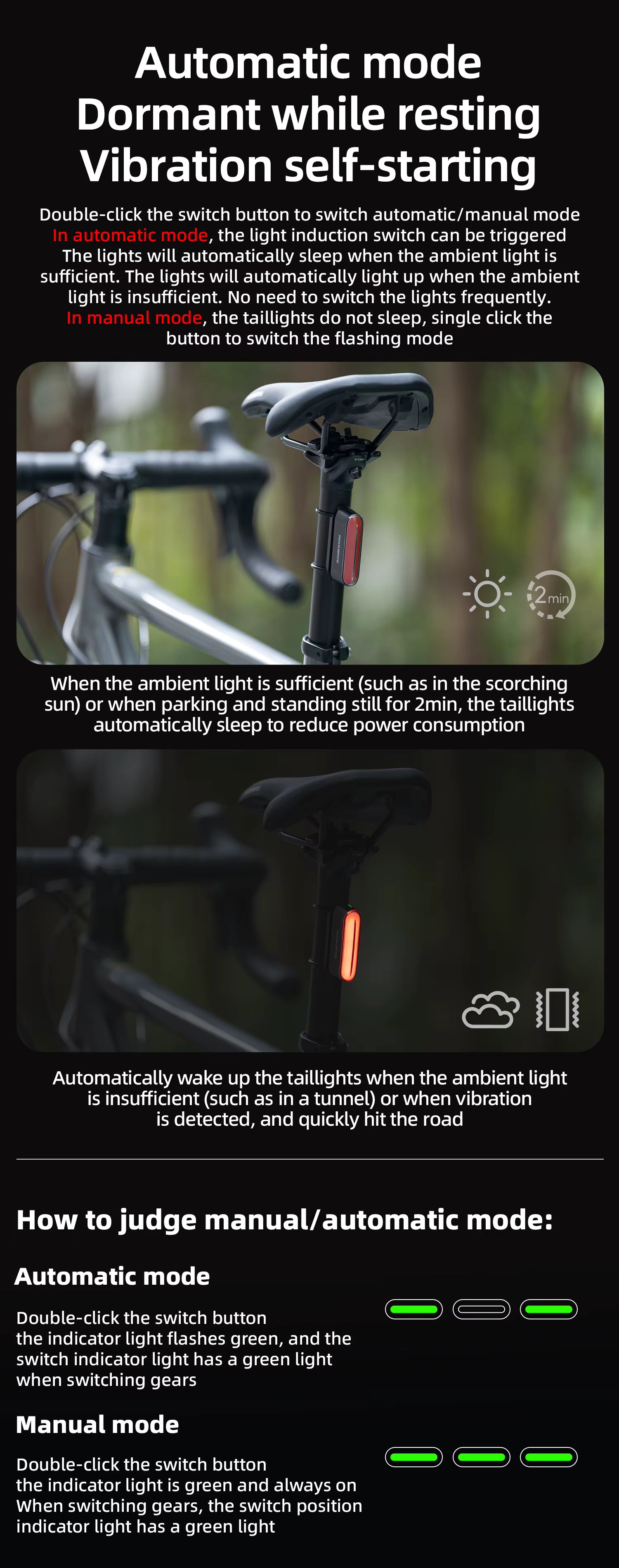 The RockBros AuraTail Smart Light